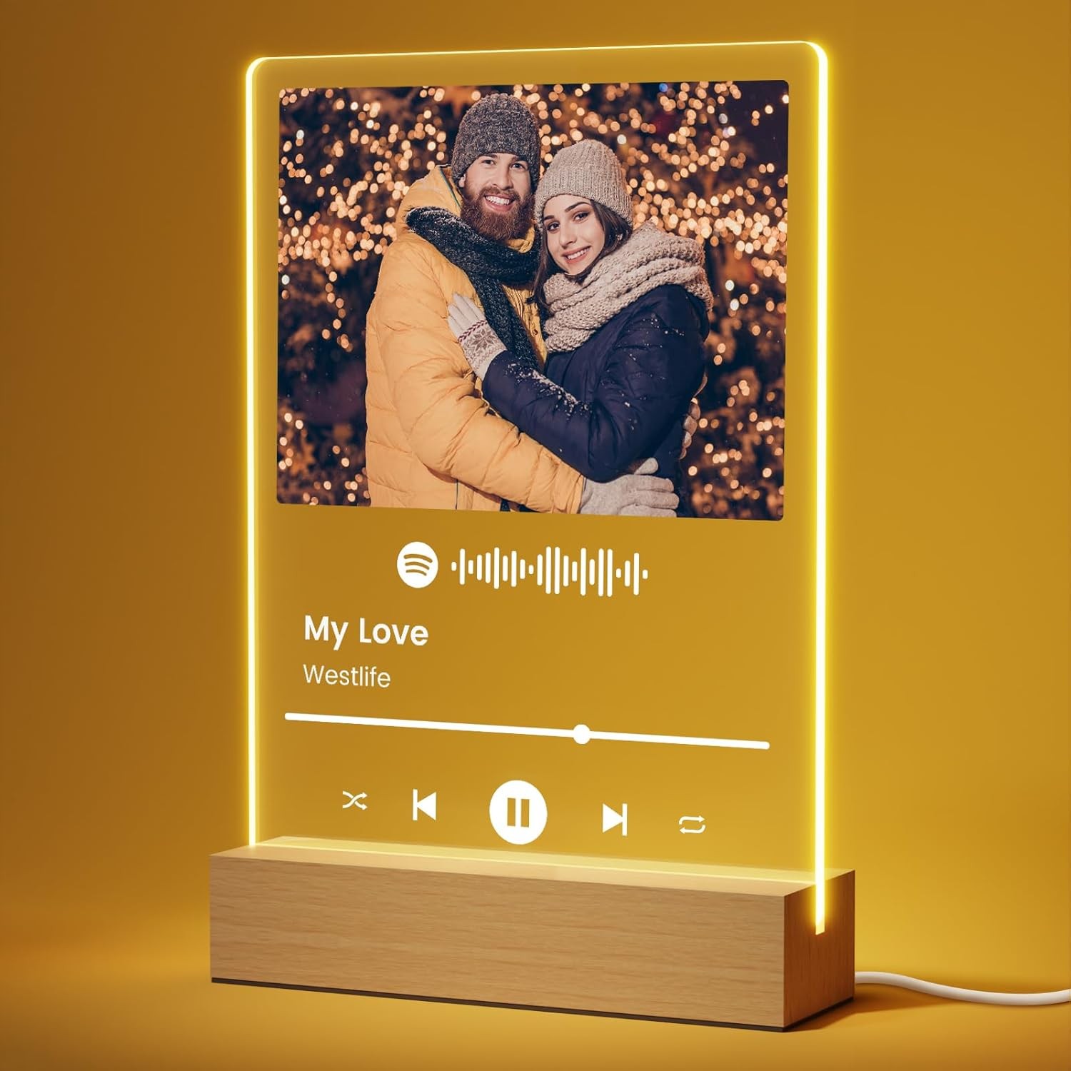 Cadre photo Spotify personnalisé LED la lampe veilleuse idéale pour cadeau couple