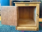 WHITE CLAD ICE BOX CHEST MEDIUM OAK BROWN 1 DOOR SIDE CABINET NIGHTSTAND NICE — photo 7