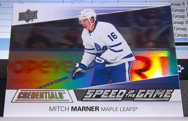 MITCH MARNER SPEED OF THE GAME ROOKIE MAPLE LEAFS 2021-22 UPPER DECK CREDENTIALS