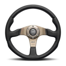 Momo Race 350mm Steering Wheel Leather Rce35bk1b