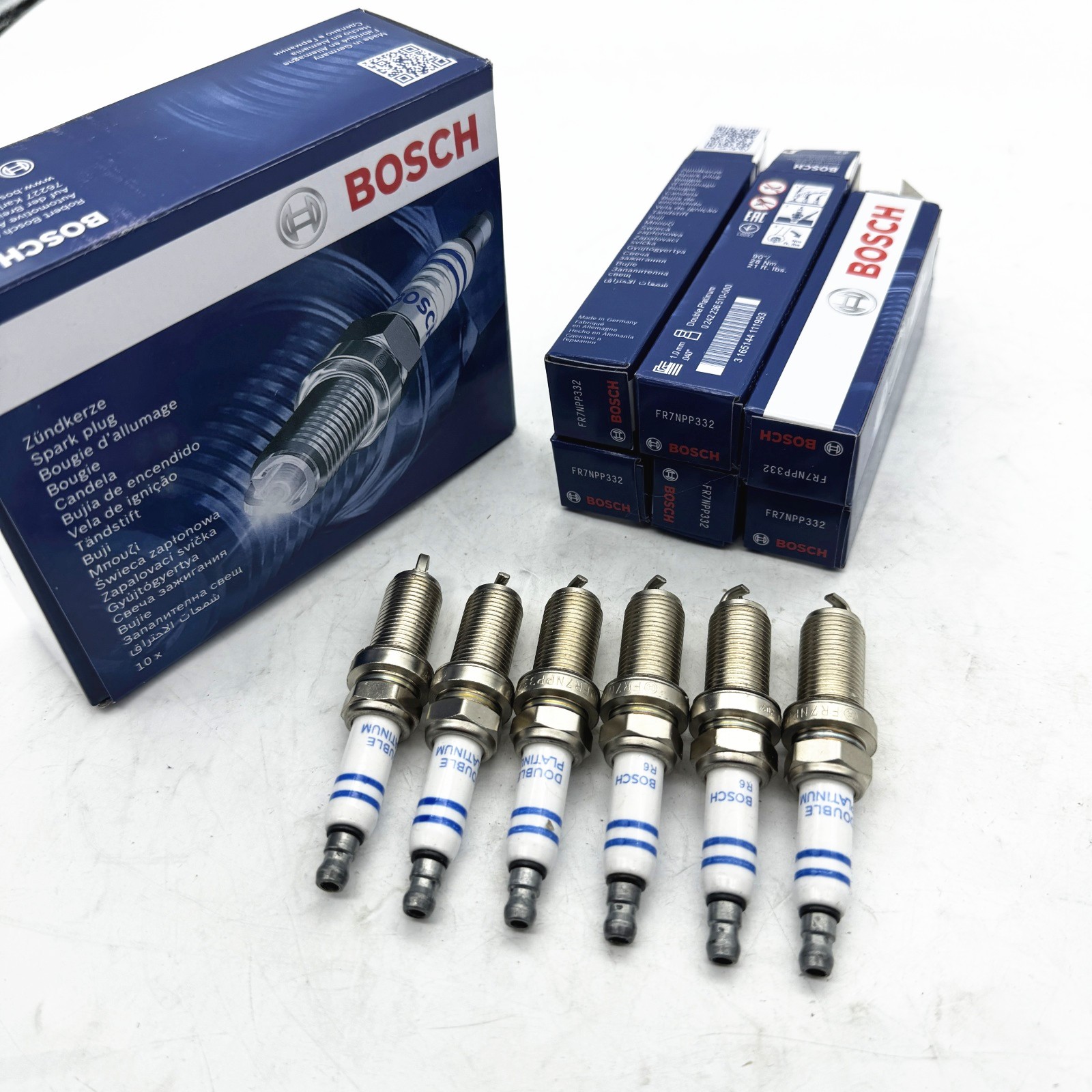 6Pcs FR7NPP332 Spark Plugs Platinum For BOSCH BMW X3 X5 E60 E83 E85 E90 N51 N52
