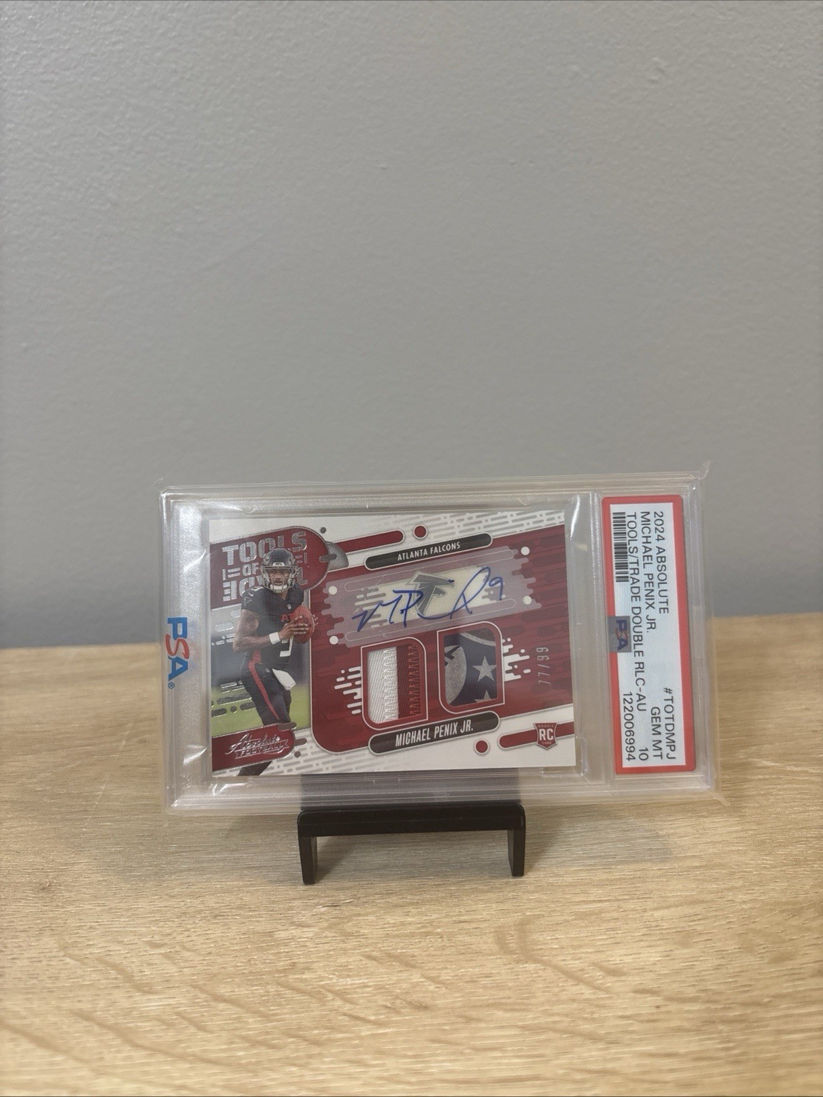 Michael Penix Panini Absolute Tools of the Trade Double Relics #TOTDMPJ Autograph