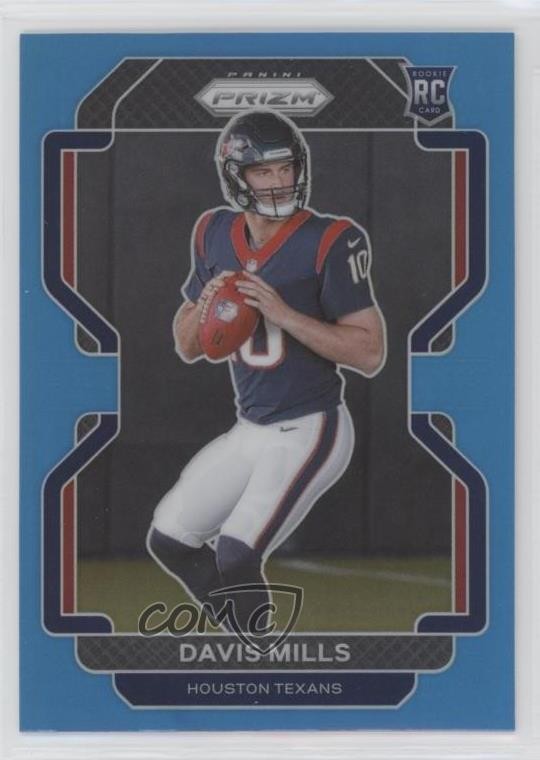 2021 Panini Prizm Rookie Light Blue Prizm Davis Mills #352 2wr