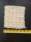 Pair of Vintage Crocheted Pot Holders Hanging Loop 6" X 6"  — photo 4
