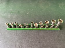 snap-on tools USA 1/4" drive metric swivel socket set 6 point shallow chrome