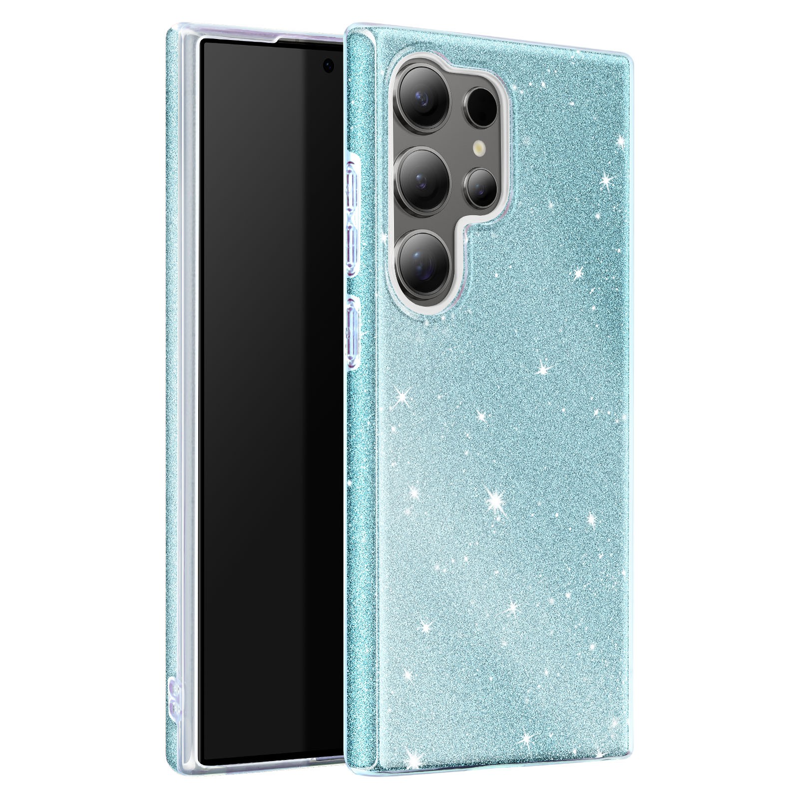 Coque Galaxy S24 paillettes bleu idéal pour vos soirées et style