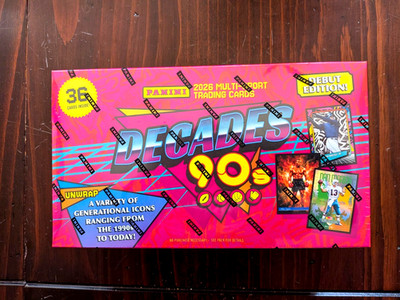 Panini Decades 90s Multi Sport Trading Cards Sealed Box 2026