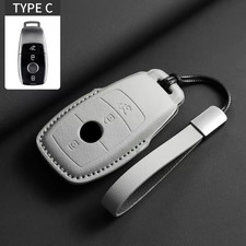 Leather Flip Remote Key Case Cover for Mercedes Benz C E S G GLC GLA