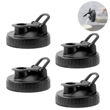 4 Pack Wide Mouth Pour Spout Mason Jar Lids Airtight Canning Jar Flip Cap