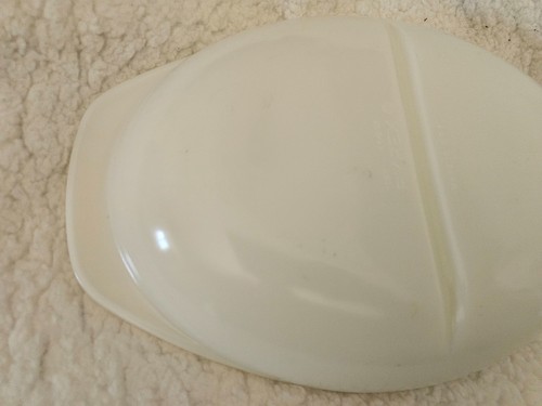 Vintage Pyrex Divided Dish White 1.5 Qt Oval Milk Glass L13" X W9" USA QUALITY - Picture 6 of 12