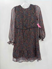 Pre-Owned Loft Red Size XXS Knee Length Long Sleeve Dress