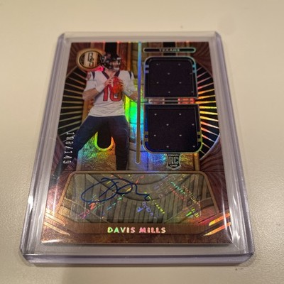 2021 Panini Gold Standard Davis Mills Dual Jersey Auto RPA RC #d 108/149 Rookie