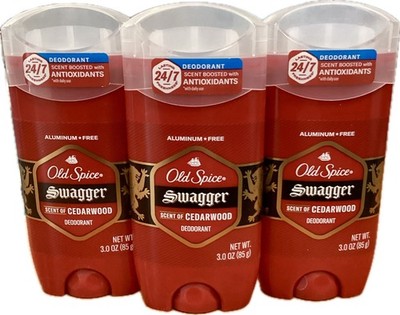3 Old Spice Deodorant for Men Aluminum Free Invisible Solid Stick Swagger 3.8 oz