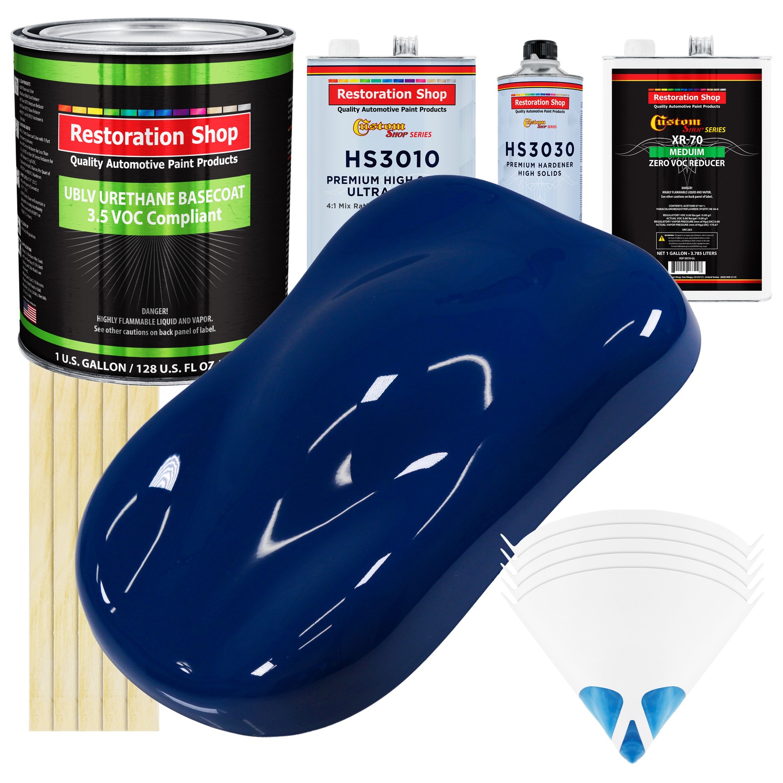 Marine Blue Premium Gallon Kit Low VOC Urethane Basecoat Auto Paint