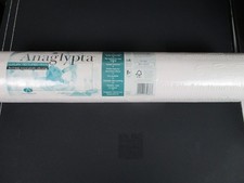 RD4022 Anaglypta Script White Paintable Textured Wallpaper 10.05 Meter x 520mm