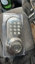 Single Cylinder Satin Nickel Touch Pad and Remote Electronic Deadbolt