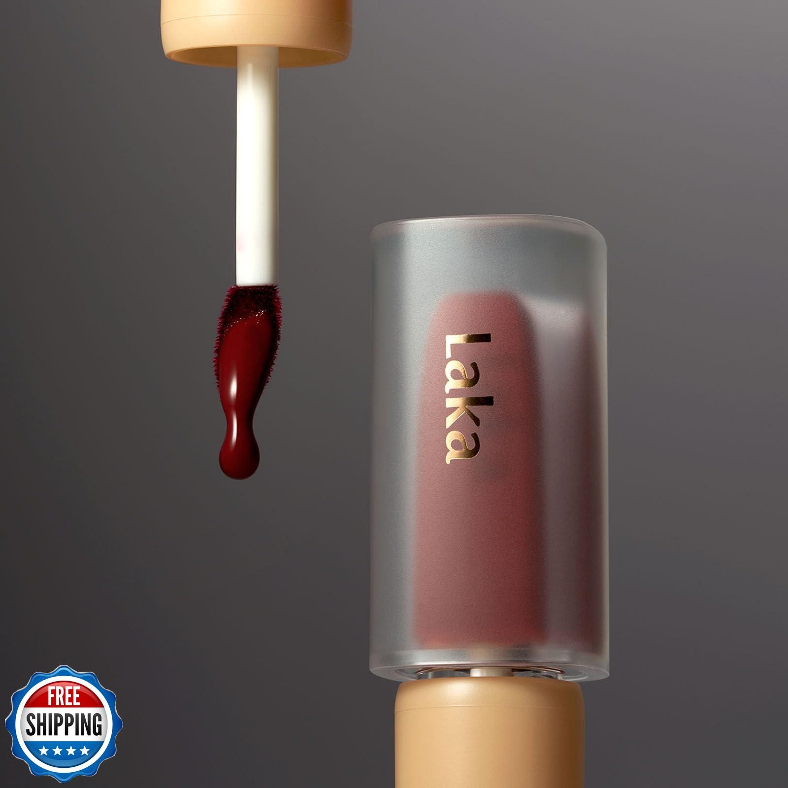 Laka Fruity Glam Tint, 4.5g/0.15 oz., Glowing Lip Stain with Wide Color Spect