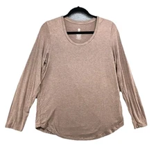 Kindred Bravely Blouse Shirt Womens Medium Brown Lined Comfort Long Sleeve