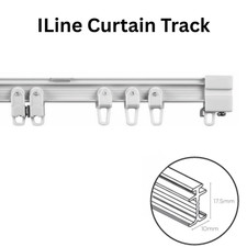 Image of ILINE Bendable Metal Curtain Track Heavy Duty 40mm Support Ceiling Curtain Track