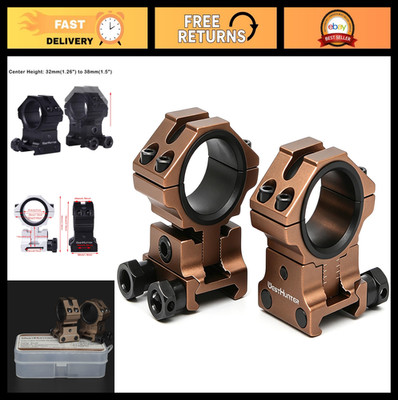 Adjustable Height Picatinny Scope Rings 1'' & 30mm | Zero-Recoil Alignment Protec
