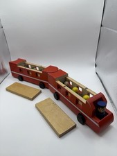 Hansel & Gretel Ltd - Bath - Classic Wooden toy Bendy bus playset - Rare