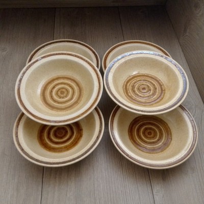 6 Palissy Crofter Schalen Dessert Müsli Vintage 70er Royal Worcester 20 cm 8 Zoll