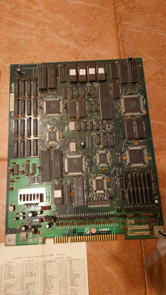 pcb jamma taito football champ 100% working & original - Immagine 4 di 4
