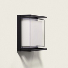 Lámpara de Pared LED Exterior 18W Iluminación Cuadrada Negro Rale