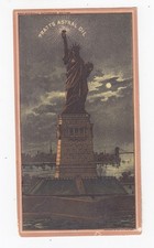 1883 Pratt's Astral Oil Trade Card Statue Of Liberty