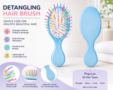 Baby Hair Brush Soft Detangling Comb Gentle Scalp Massage Brush for Newborns