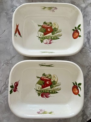 Vintage Egersund/Flint Norwegische Gemüse Servierschale 2er Set, Top Zustand