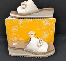Yellow Box Alora Women's Wedge Slide Sandals US 10 M Beige