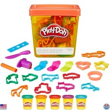 Play-Doh Fun Tub Set - 19 Accessories Storage - Creative Arts Crafts 3