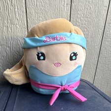 Barbie Novelty Plush Pillow Polyester Oval Blue Pink Beige Kids Bedroom