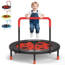 3FT Kids Trampoline, 36 Foldable Mini Trampoline for Toddlers Ages 3-6 with ...
