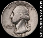 1948 Washington Quarter- Silver- Scarce Better Date No Reserve #J1291