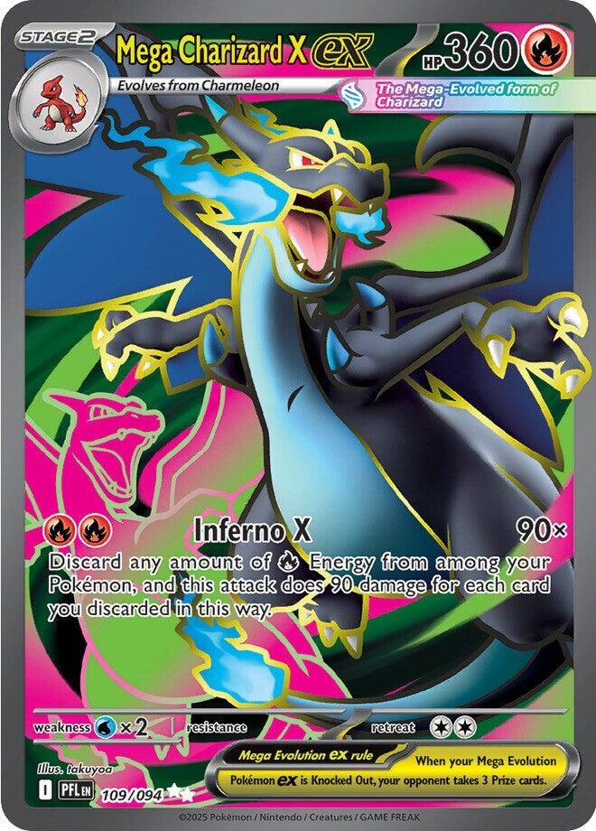 Mega Charizard X ex - 109/094 109/094 NM Holofoil ME02: Phantasmal Flames ENP...