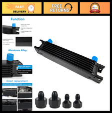 Universal 7 Row An10 Transmission Oil Cooler Kit Stacked Plate 6an 8an Adapter Universal 7 Row An10 Transmission Oil Cooler Kit Stacked Plate 6an 8an Adapter