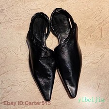 Women's Half Slippers Flat Pointed Toe Casual Slingback Shoes Mules Comfort Lady