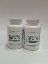 Lot Of 2 PureHealth Research Ageless Brain Supplement 60 Count Exp 2/2027