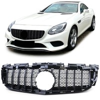Sport KüHlergrill Frontgrill Schwarz Glanz FüR Mercedes SLC R172 Facelift 16-21