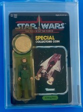 STAR WARS 1985 KENNER POTF A-WING PILOT AFA 80 UNPUNCHED