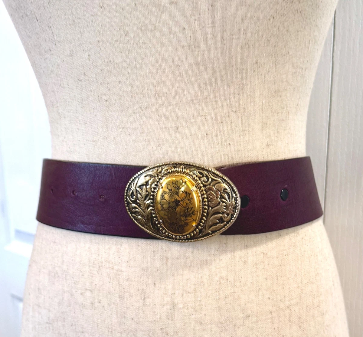Waist Belt Purple Solid Belts for Women for sale | eBay display picture 2