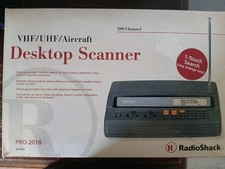 RadioShack PRO-2018 Desktop Scanner 200 Channel VHF UHF Aircraft Police Fire New