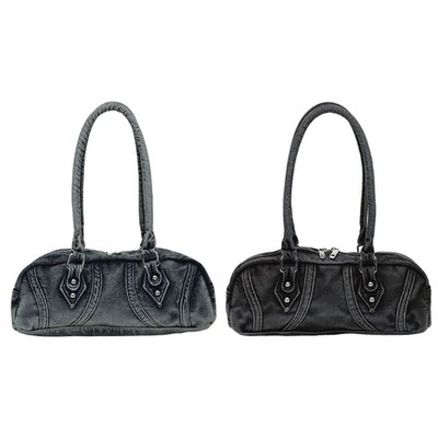Stylish Handbag Spacious Retro Shoulder Bag Punk Style Underarm Purse for Women