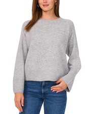  79 Vince Camuto Women's Crewneck Raglan-Sleeve Sweater - Light Heather Gray