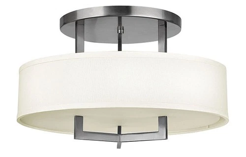 Hinkley Lighting 3201 3 Light 20"W Semi-Flush Ceiling Fixture - Nickel - Picture 1 of 9