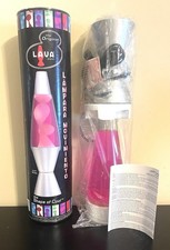 NEW The Original Lava Brand Lamp Silver Pink Bulb Included - 14.3  