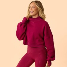 Blogilates Women's Marshmallow Mockneck Sweatshirt