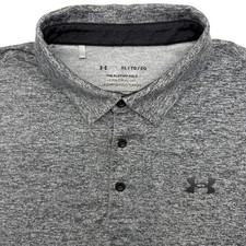 Under Armour The Playoff Polo Mens XL Gray Heathered Short Sleeve Golf Shirt